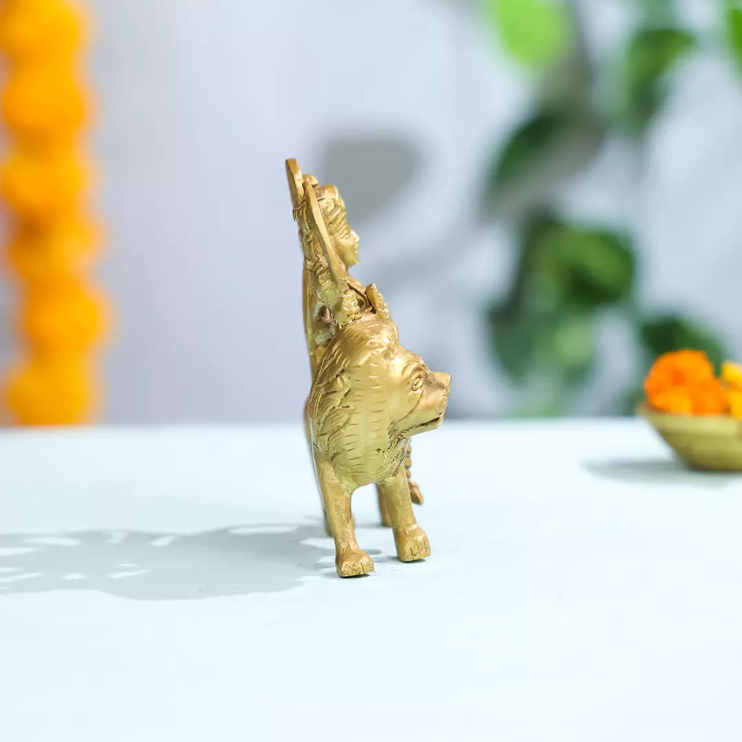 Brass Goddess Durga Idol