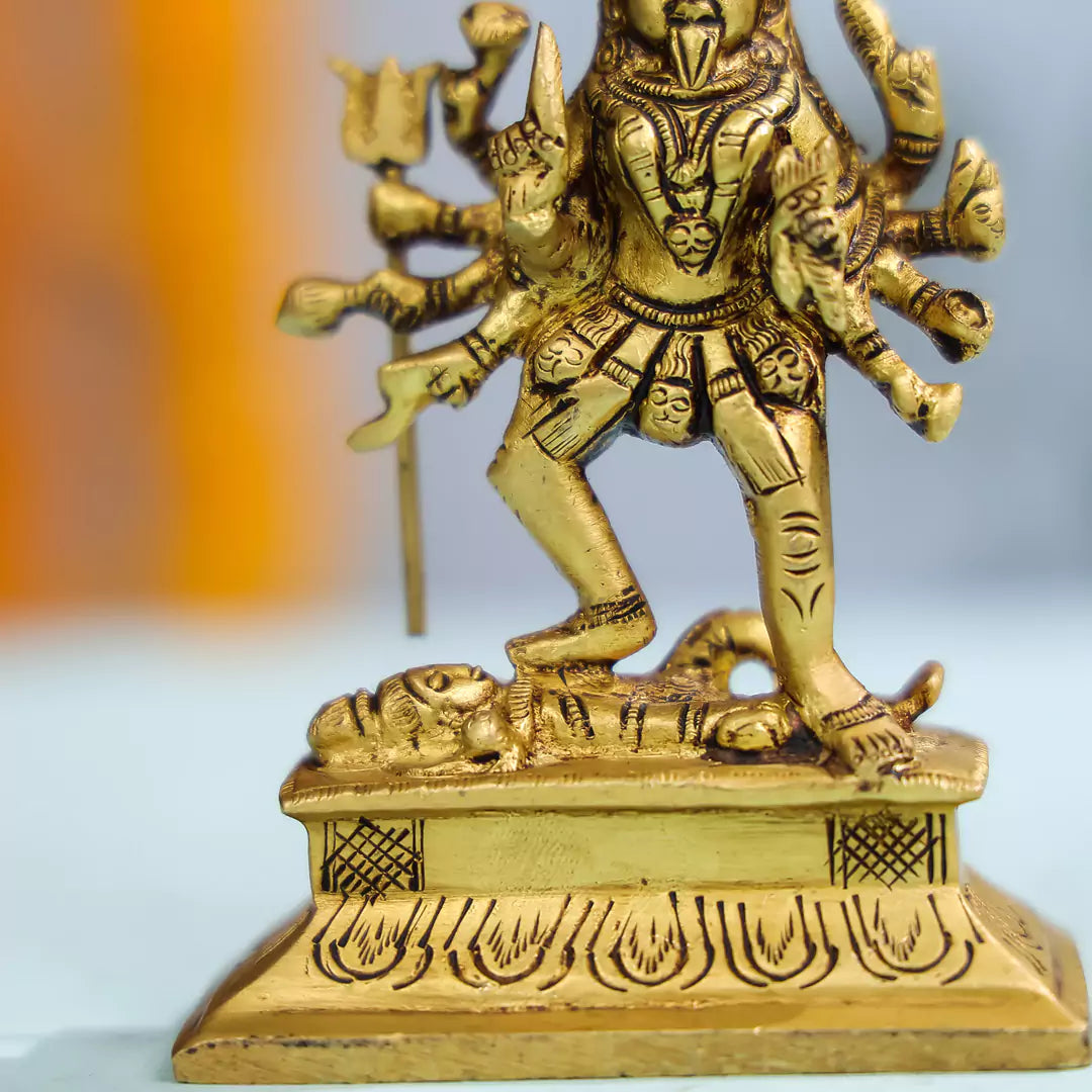 Brass Superfine Goddess Kali Idol