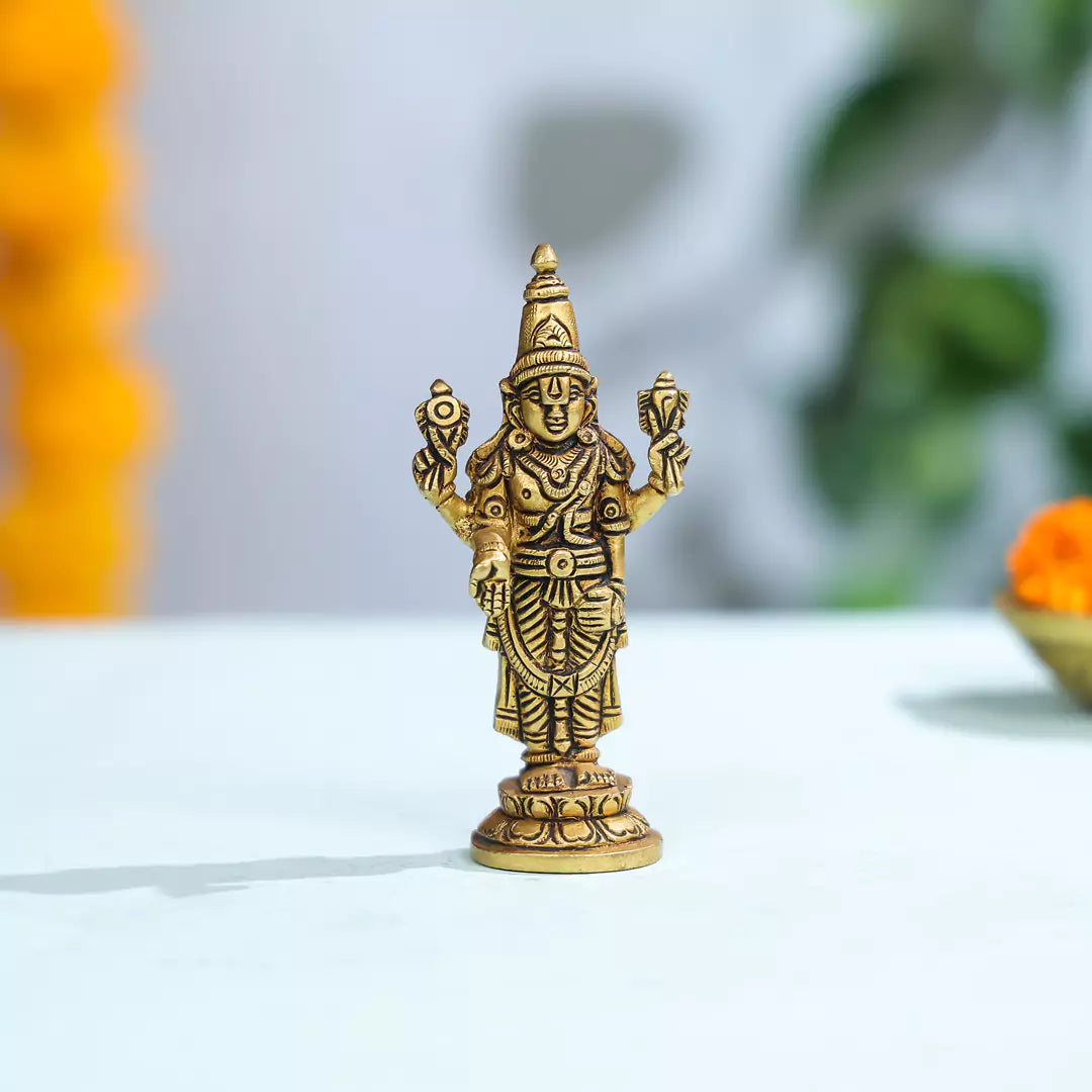 Brass Superfine Lord Vishnu Idol