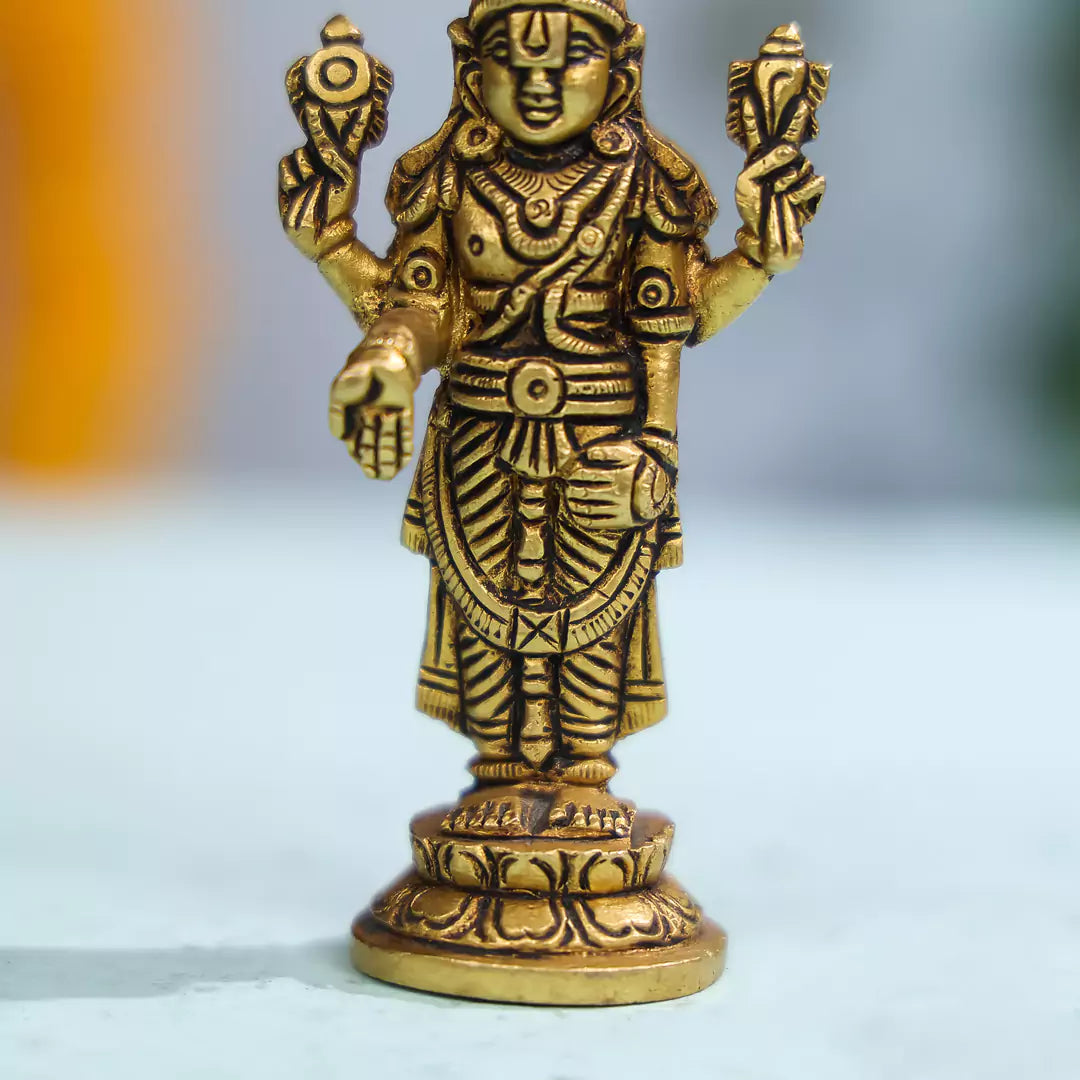 Brass Superfine Lord Vishnu Idol