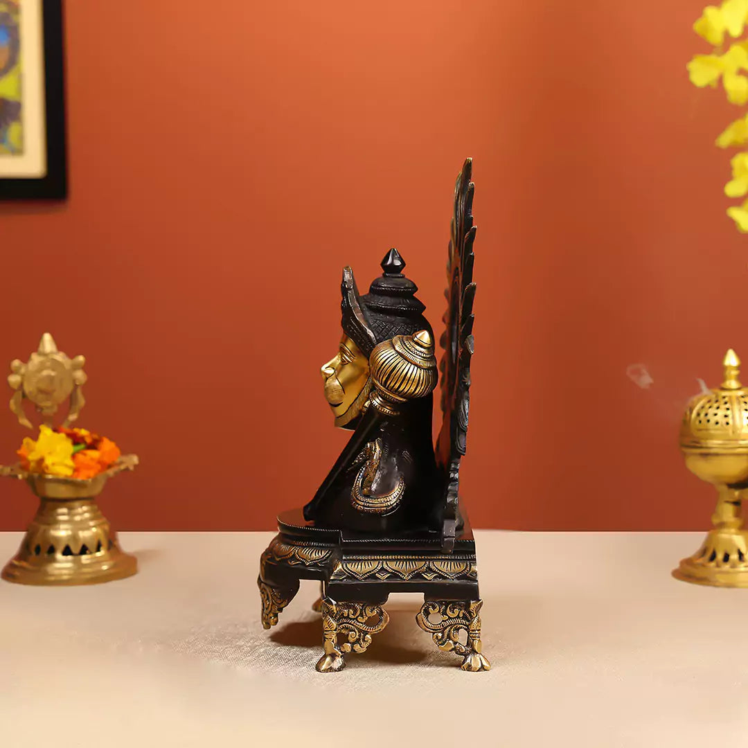 14.5_Coloured_Brass_Lord_Hanuman_Bust_Idol_Antique_Finish_4
