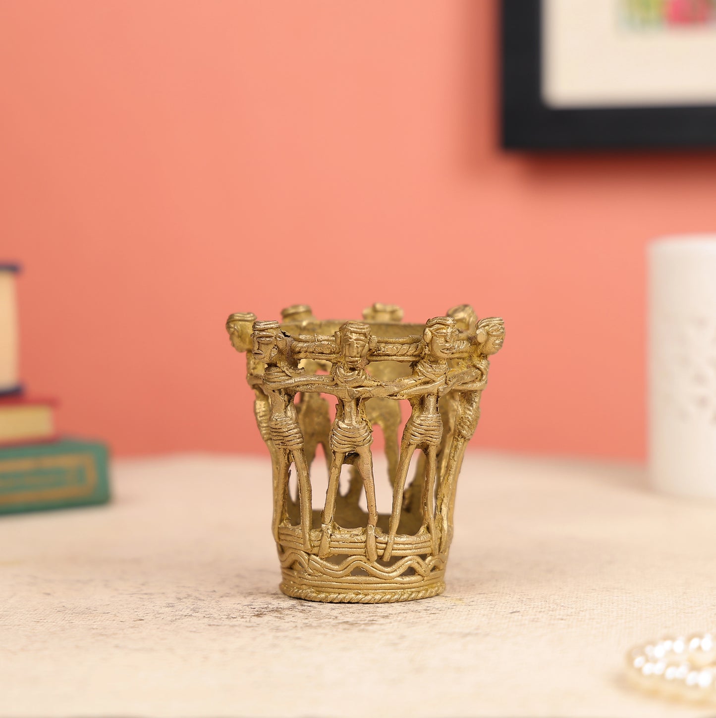 Dhokra Art Tribal Pen Holder