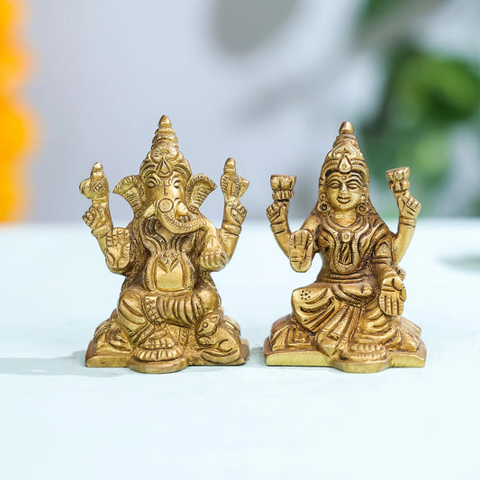Brass Laxmi Ganesh Idols