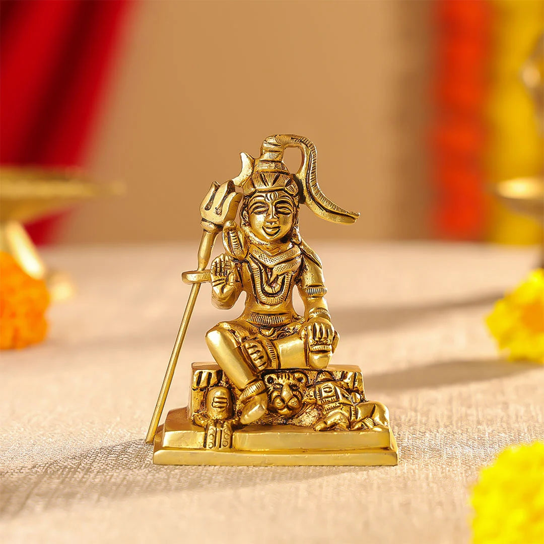 4" Brass Superfine Lord Shiva Idol