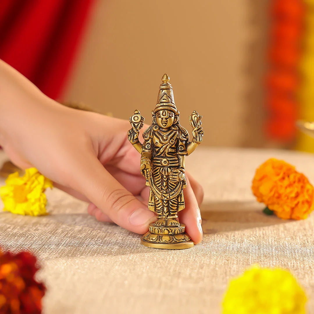 4.5" Brass Superfine Lord Balaji Idol
