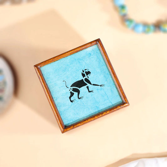 Teakwood Tribal Art Multi Purpose Box