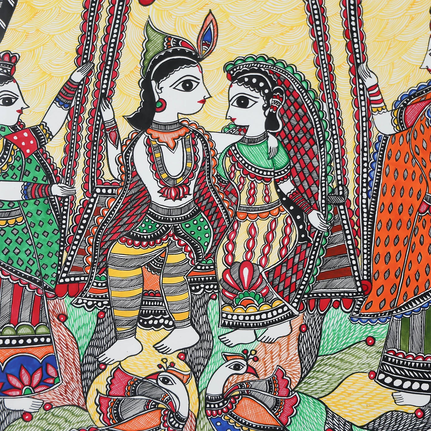 Lord Krishna Radha Wall hanging