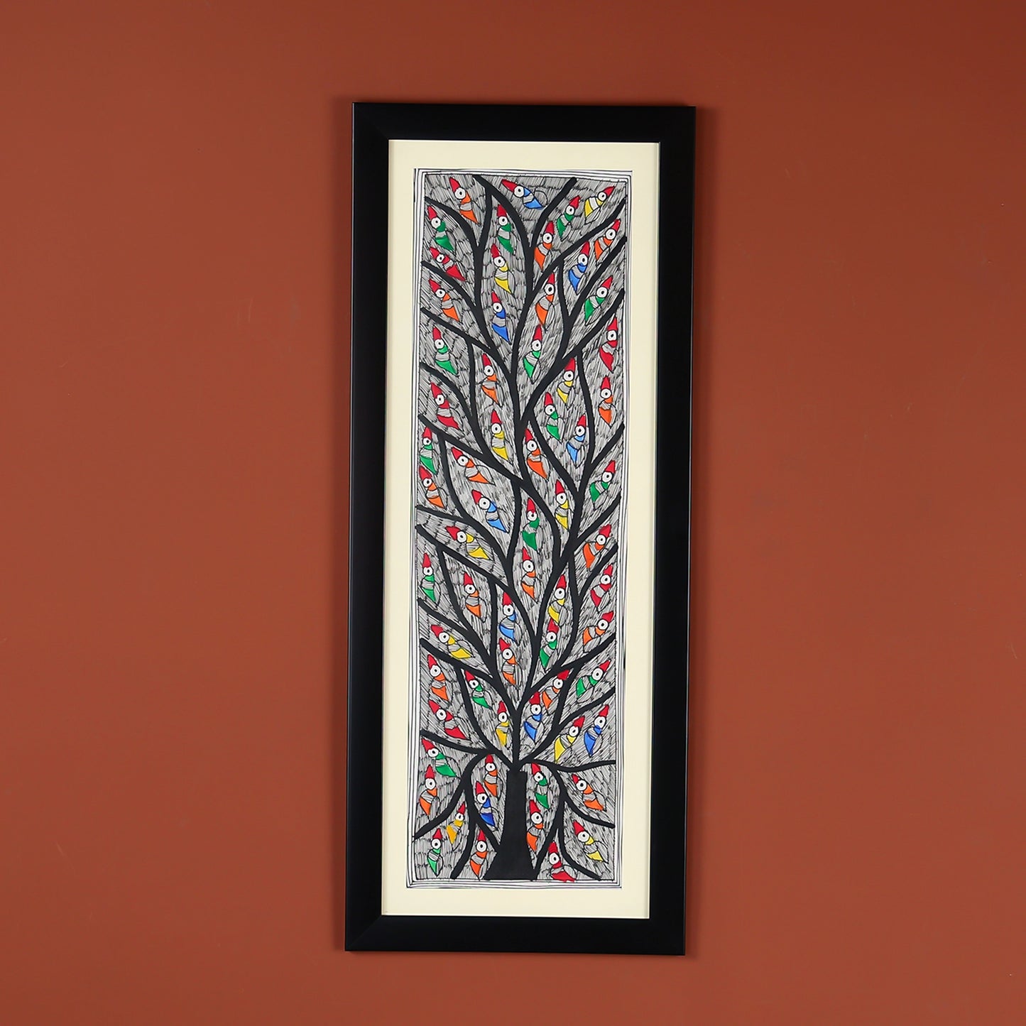Traditional Wall Art Of Flock Of Birds On A Tree