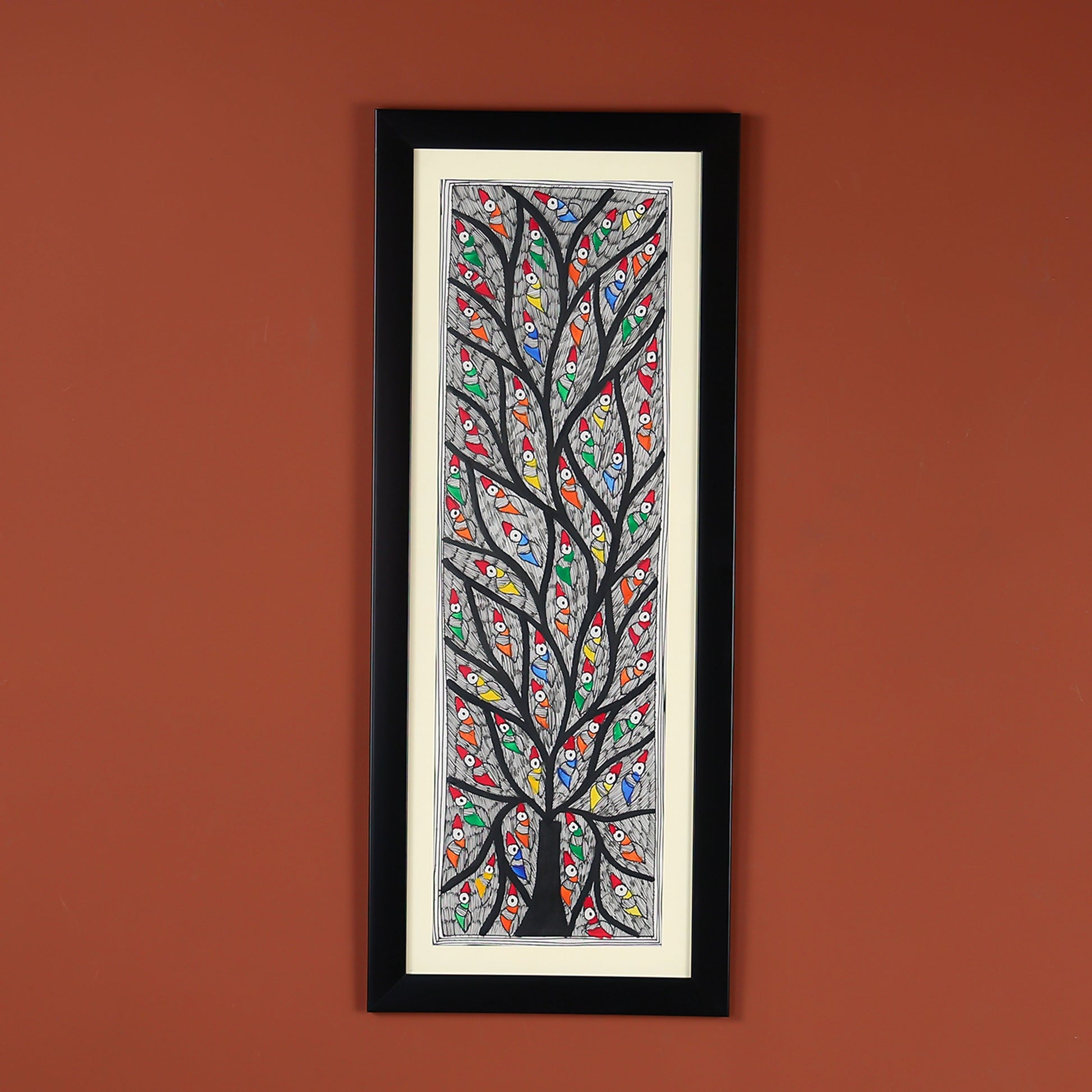 Traditional Wall Art Of Flock Of Birds On A Tree
