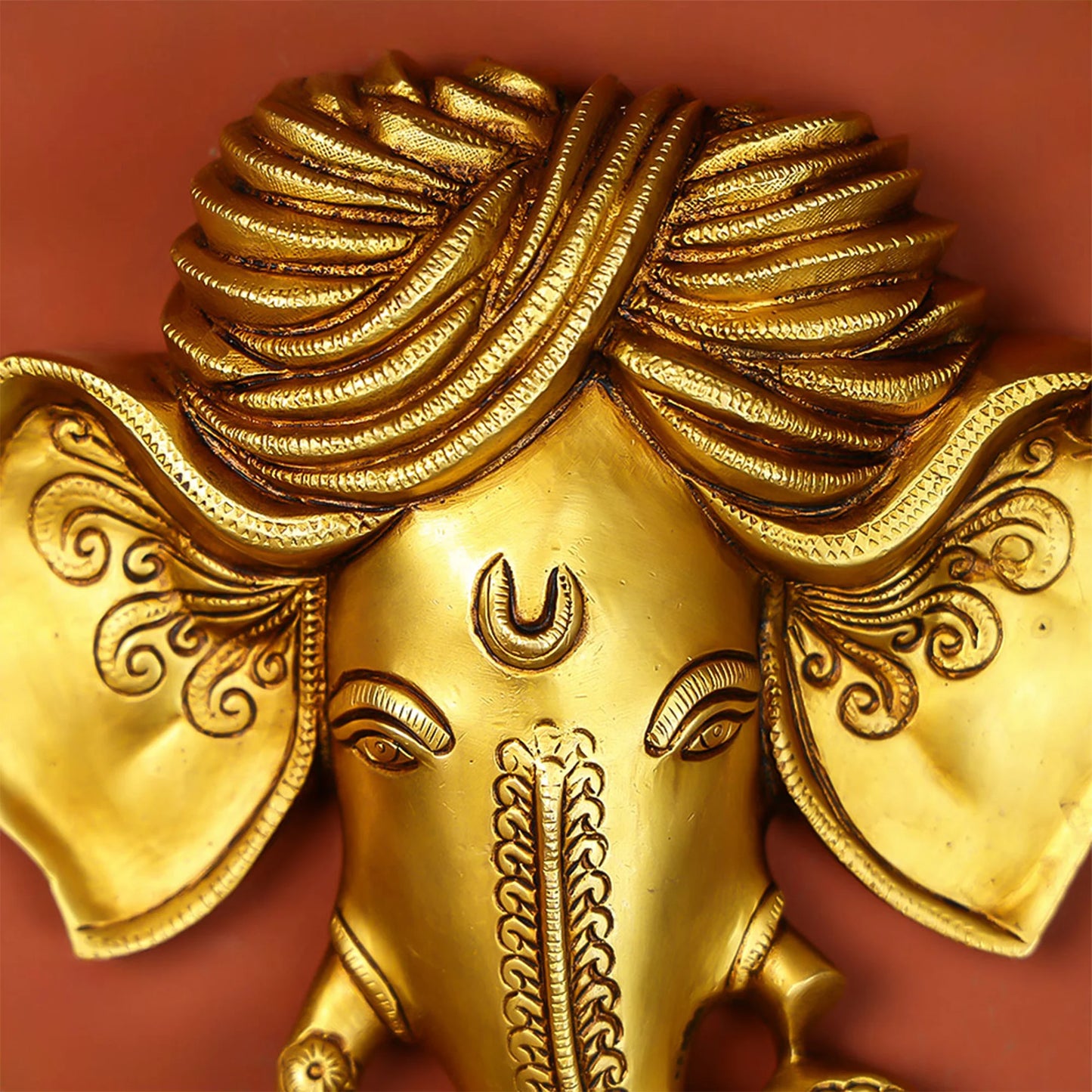 Brass Crafted Hindu God Ganesha Wall Hanging