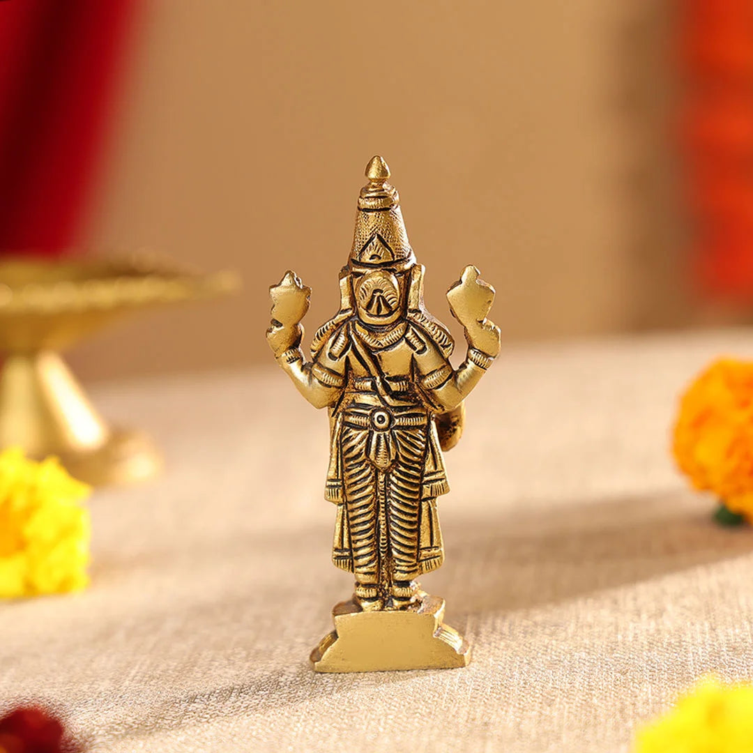 4.5" Brass Superfine Lord Balaji Idol
