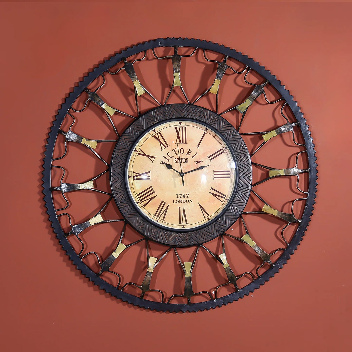 Bastar Hand crafted Iron Tribal Antique Wall Clock