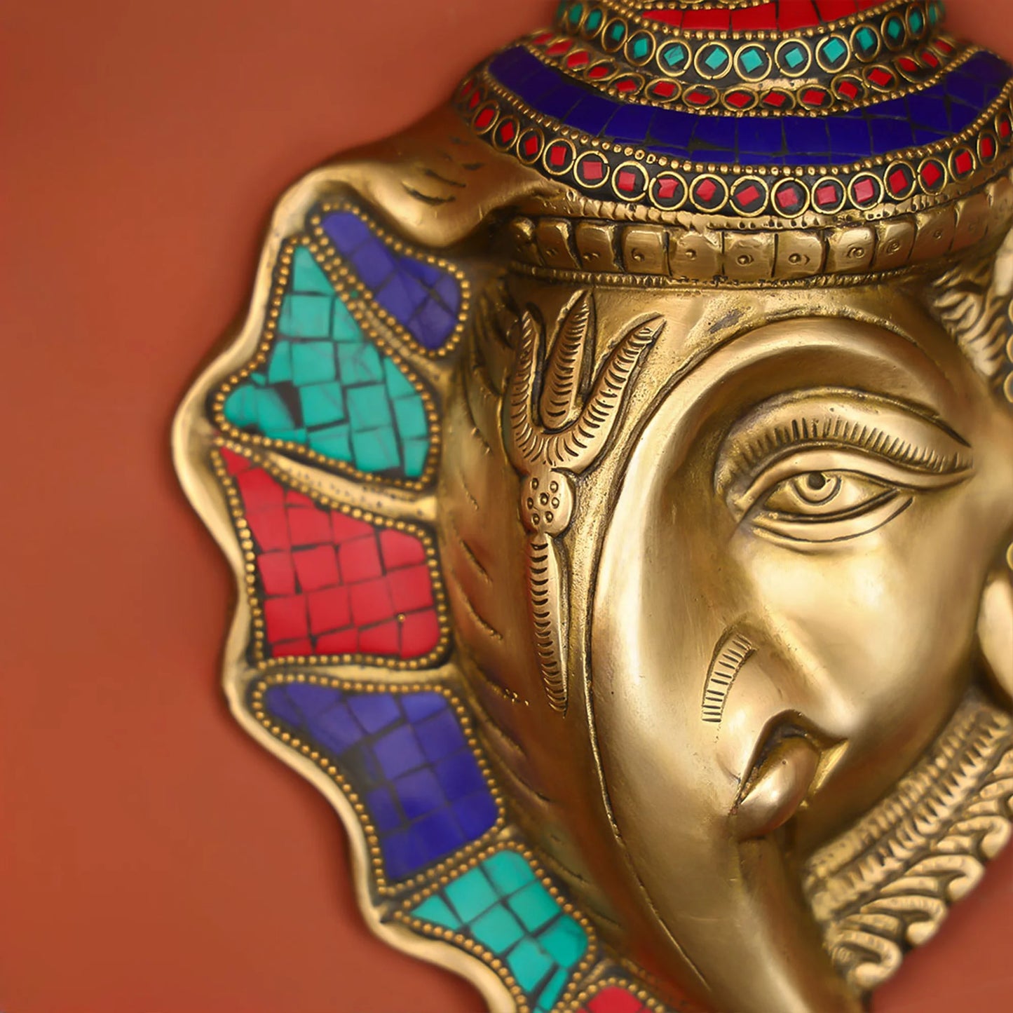 Wall Hanging Idol Ganesh Mask Statue