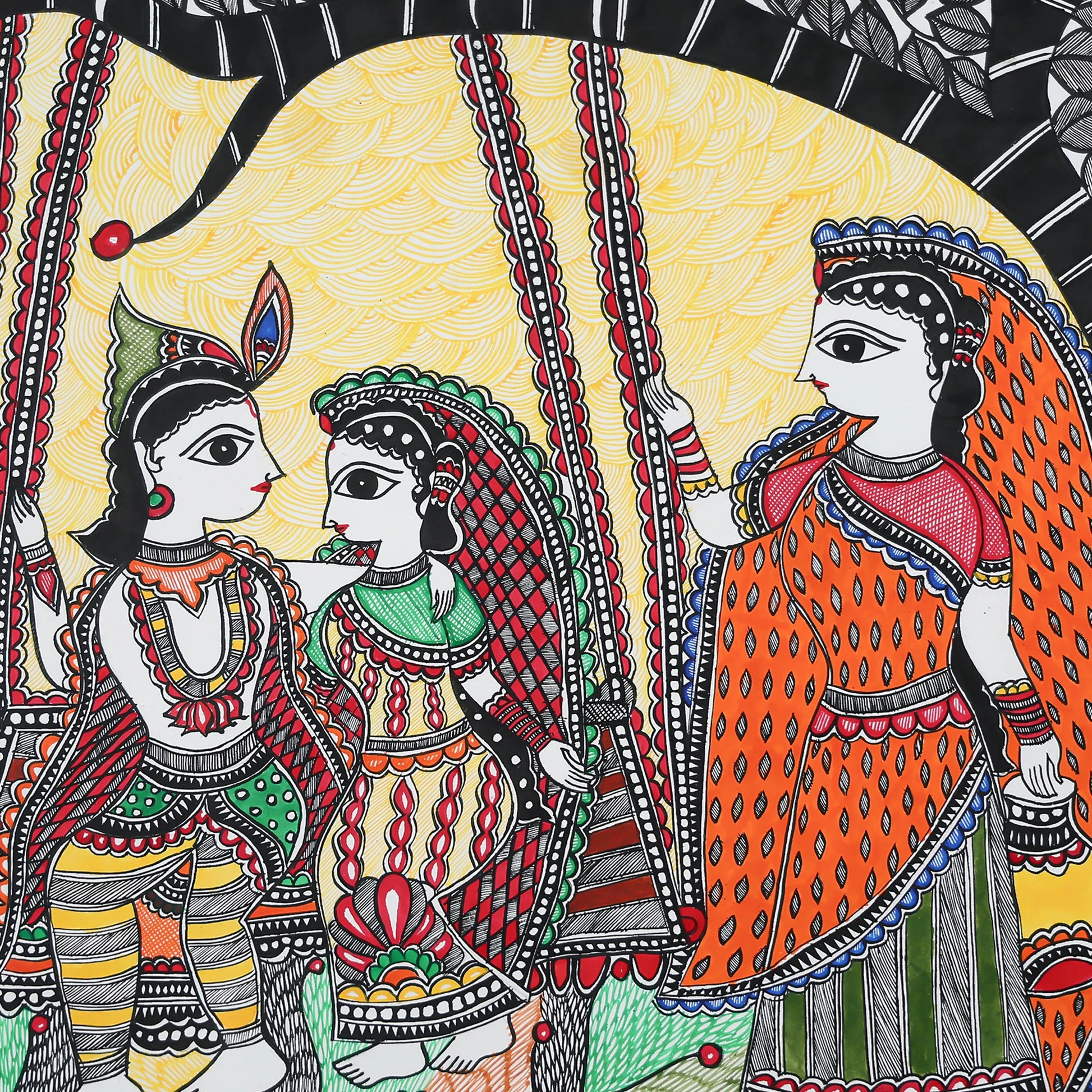 Lord Krishna Radha Wall hanging