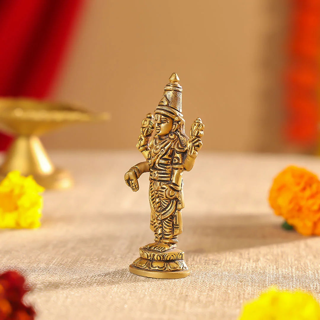 4.5" Brass Superfine Lord Balaji Idol