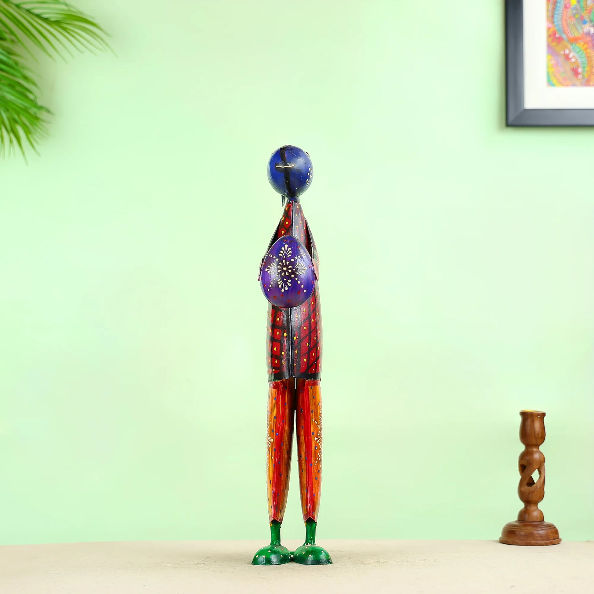 Iron Crafted Hand Printed Rabbit table Decor