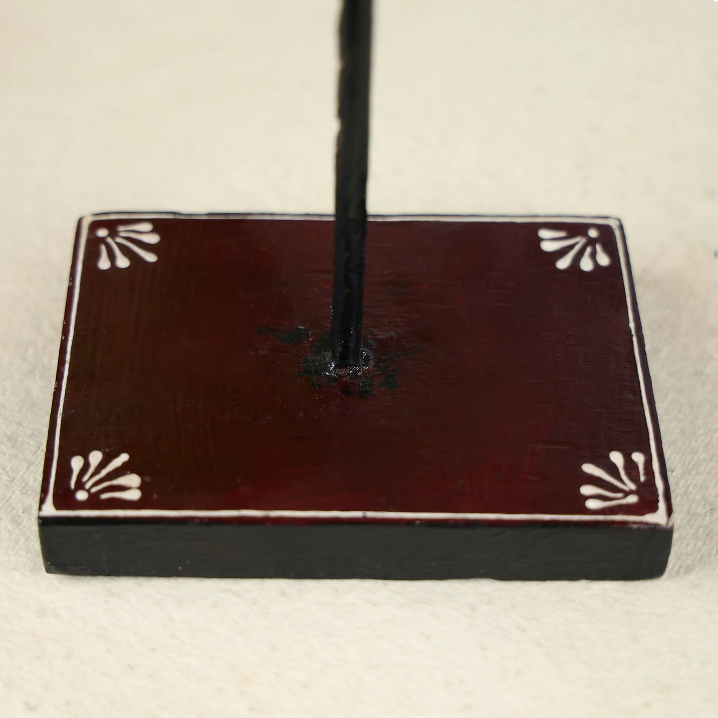 Iron & Wood Hand Painted Stone Bird