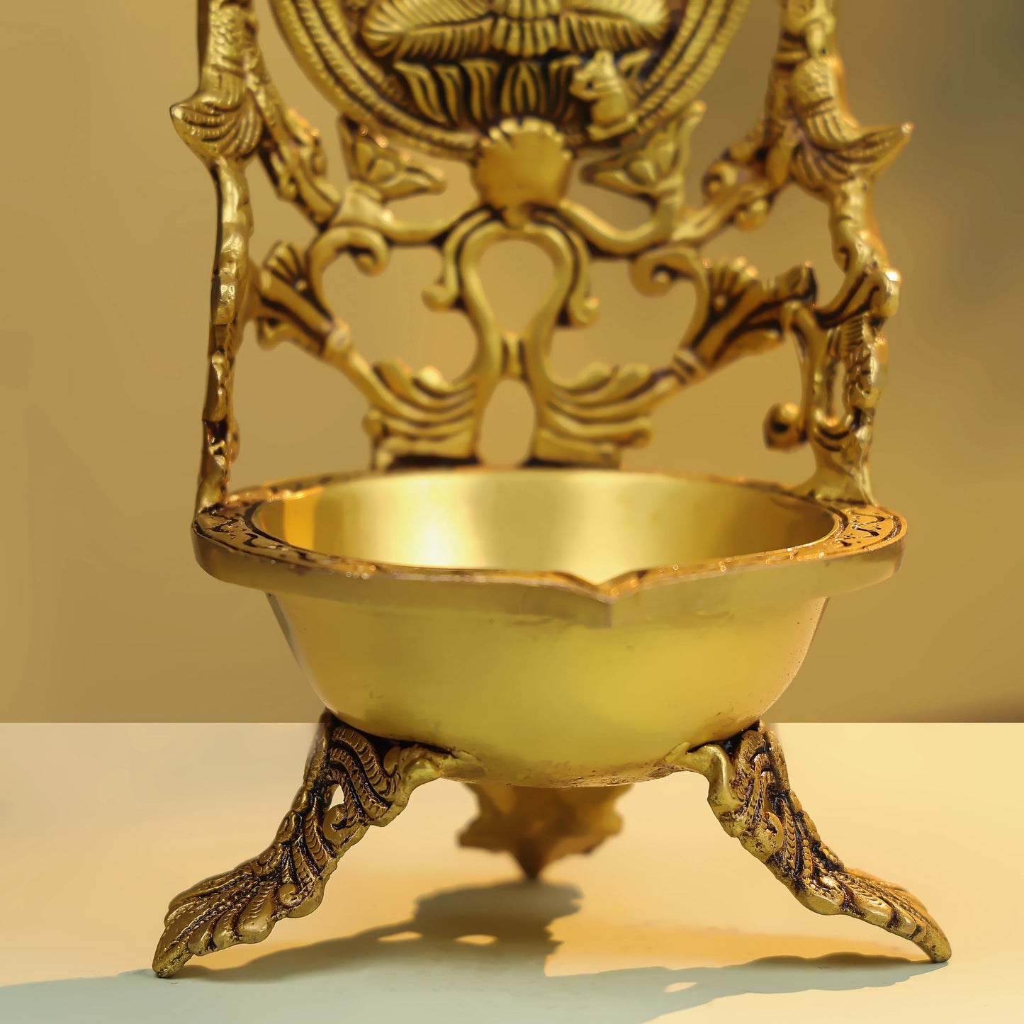 Brass Lord Ganesha Diya-Large