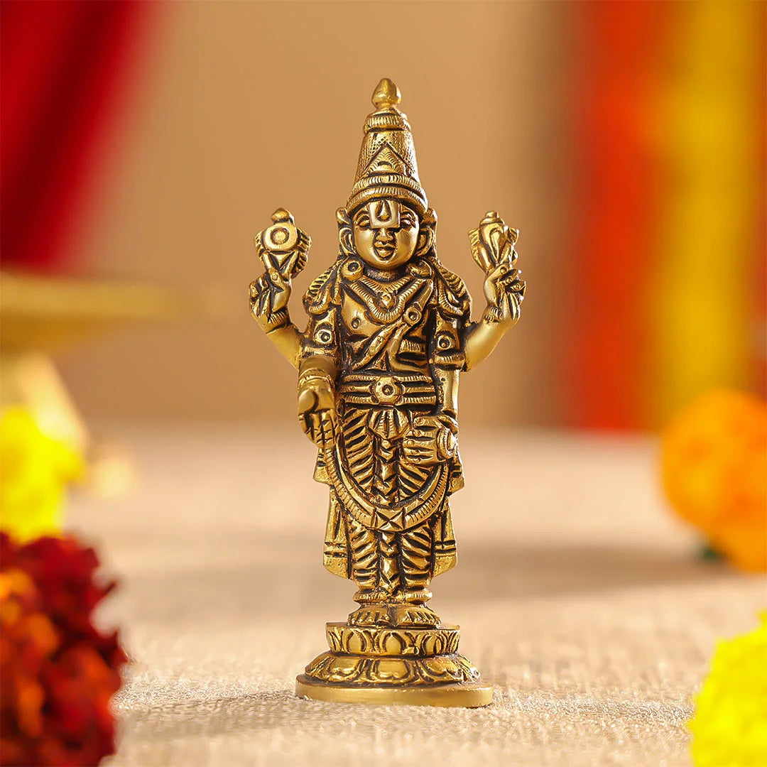 4.5" Brass Superfine Lord Balaji Idol