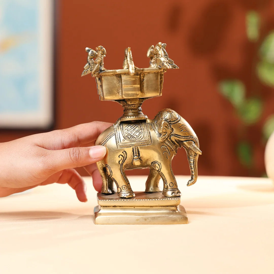 BrassAntiqueElephantHawanKund_2