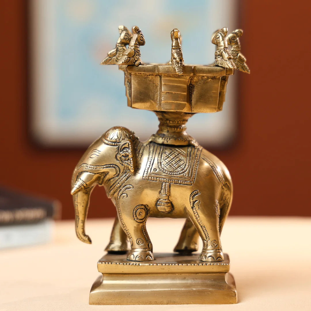 BrassAntiqueElephantHawanKund_3