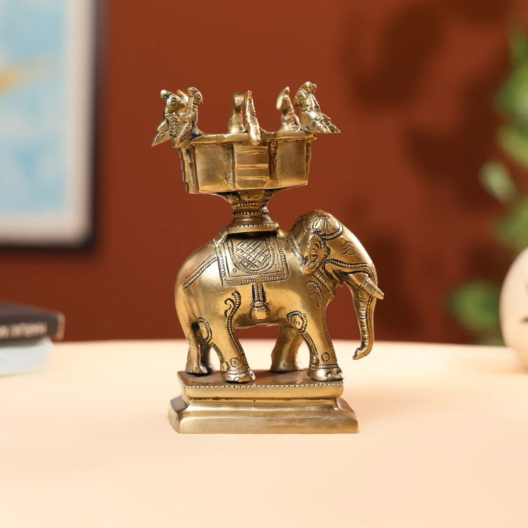 BrassAntiqueElephantHawanKund_5