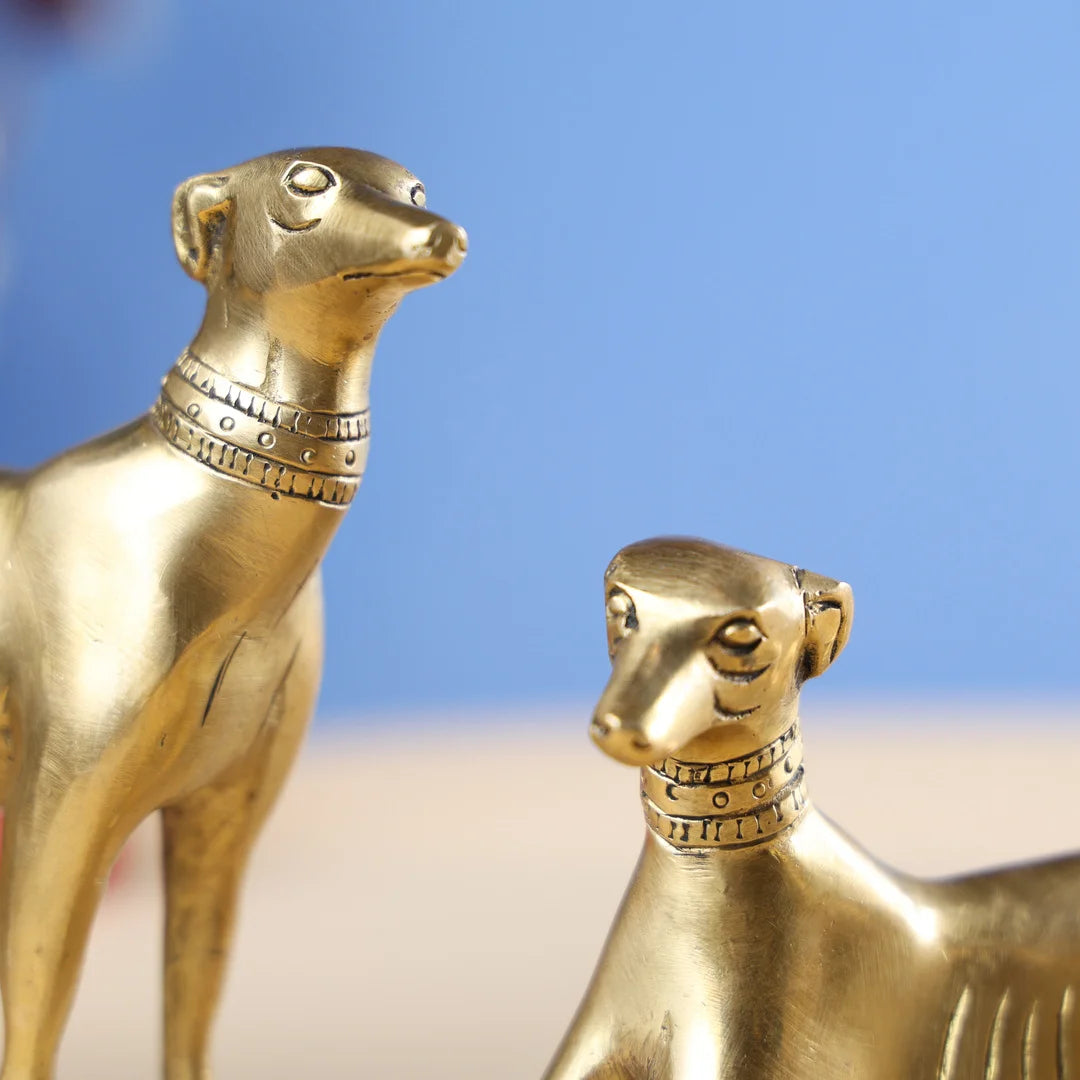 Brass Dog Family Setof