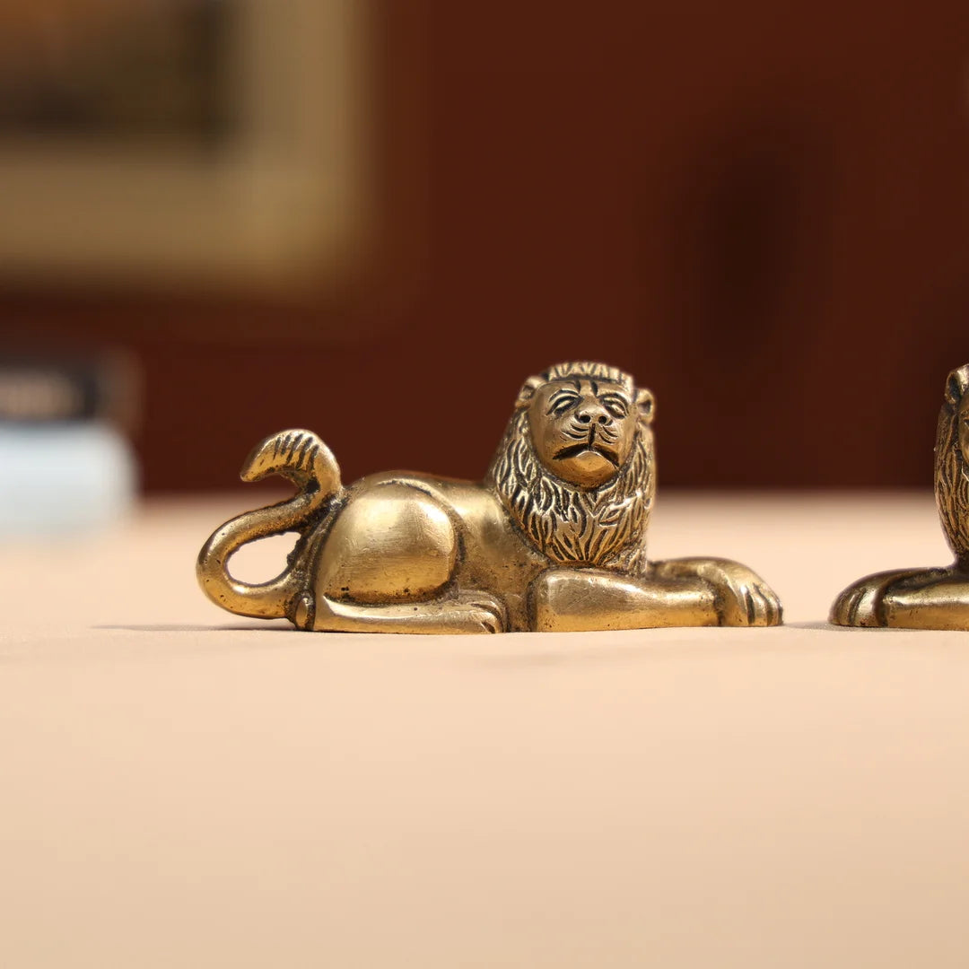 BrassLionSeatedPairSmall_1