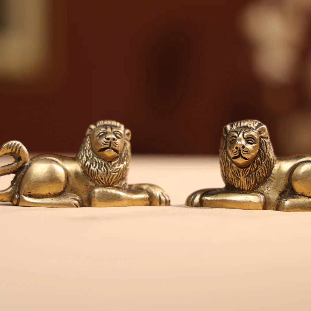 BrassLionSeatedPairSmall_2