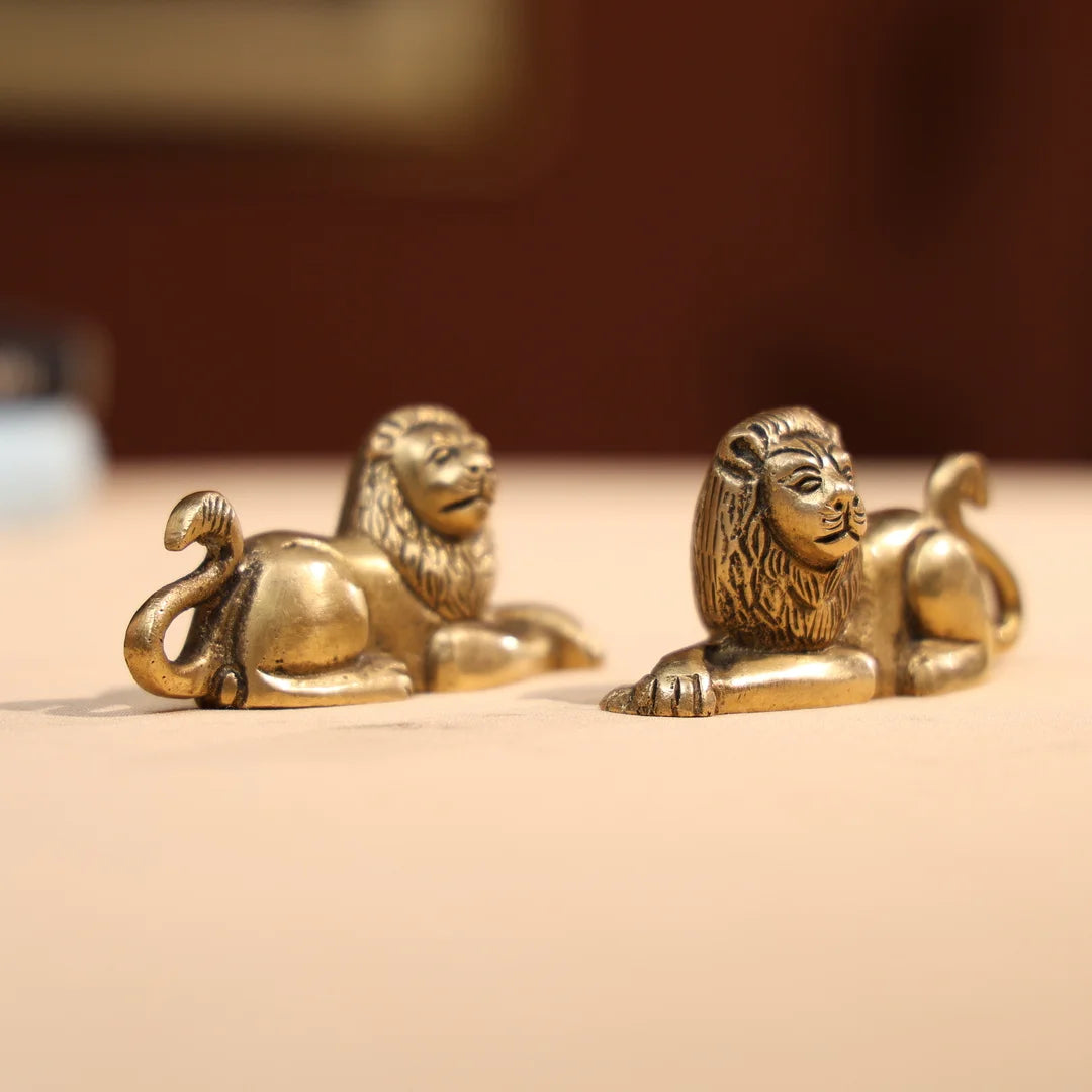 BrassLionSeatedPairSmall_5