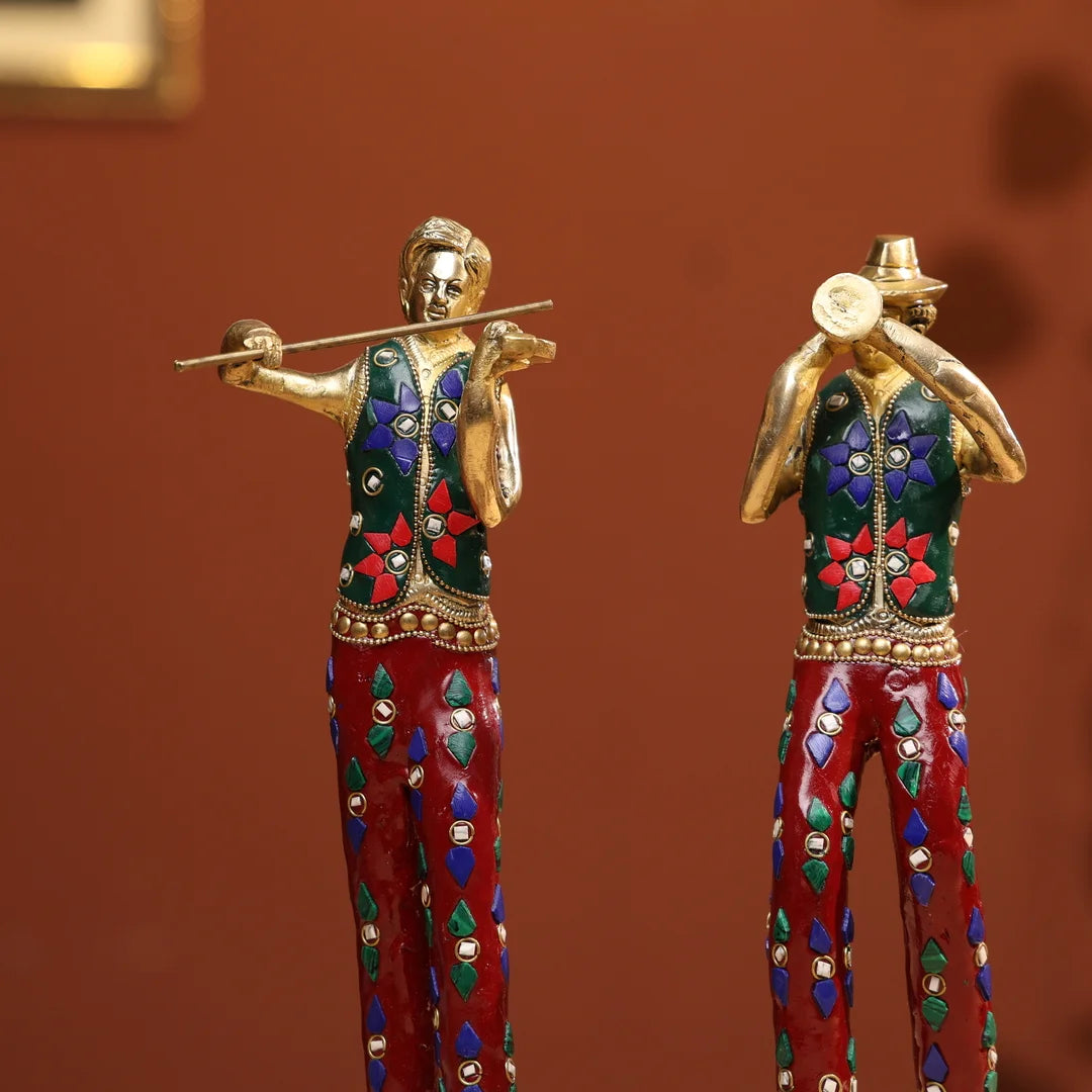 BrassMusiciansWithStoneWorksetofFive_1