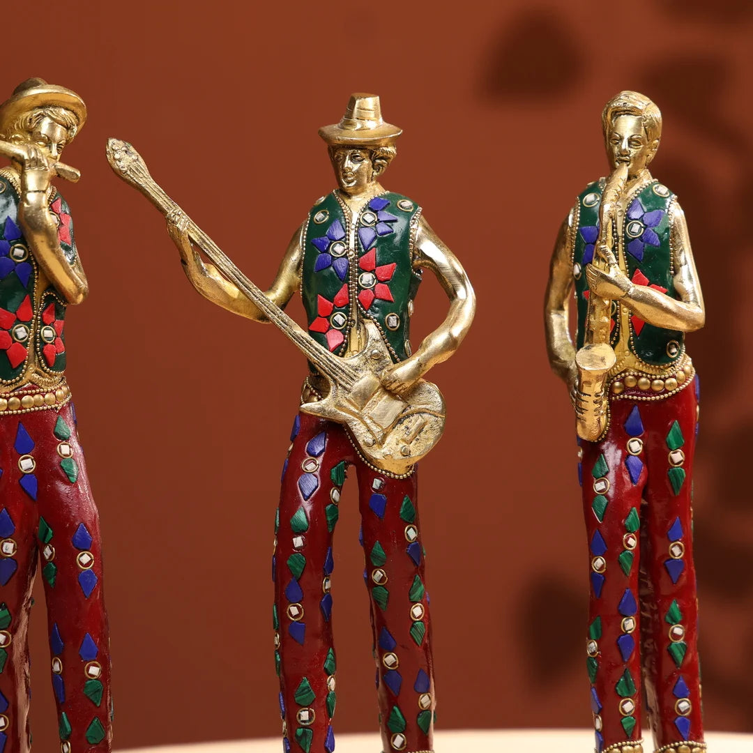 BrassMusiciansWithStoneWorksetofFive_2