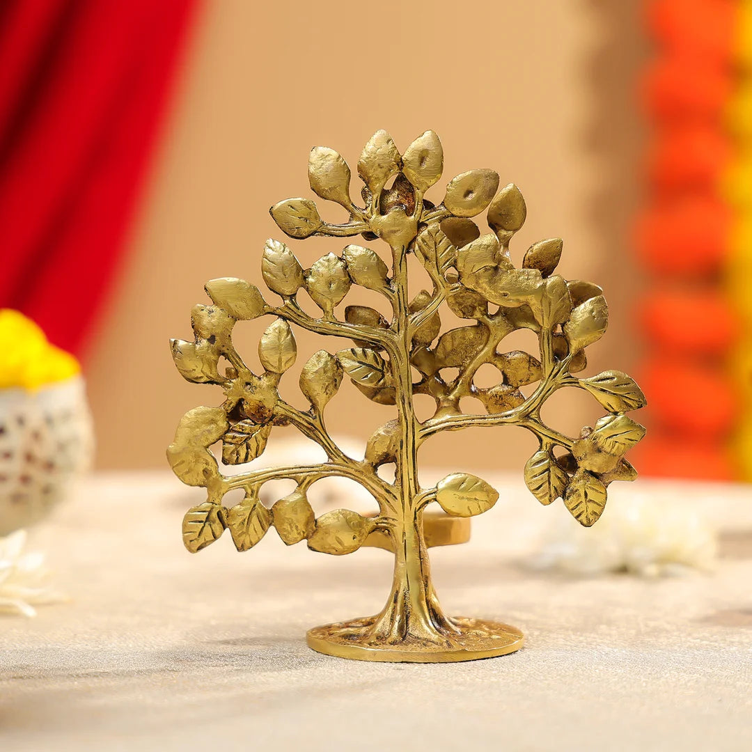 Brass Tree Of Life T-Light Holder