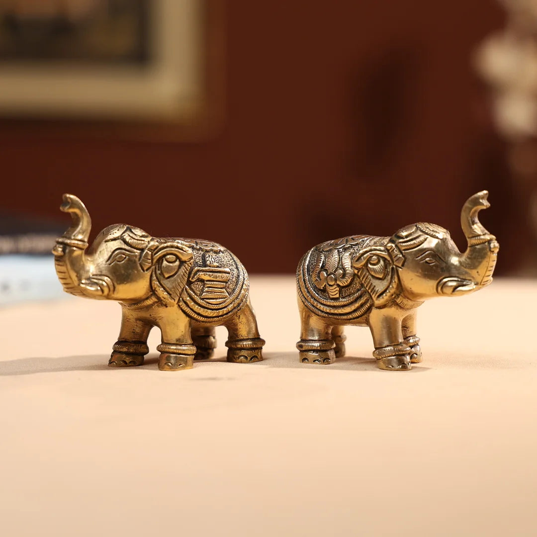 BrassWelcomingElephantPair_3