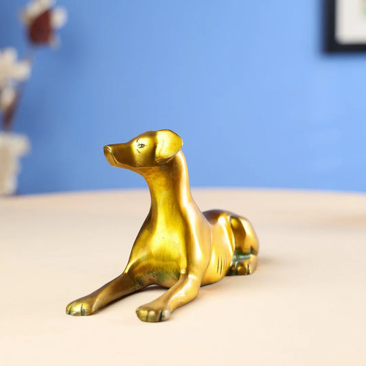 Brass Yellow Antique Dog