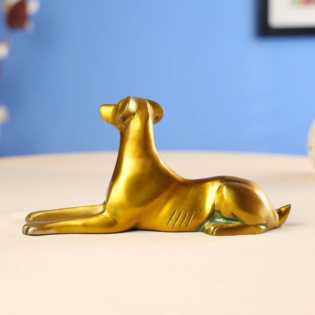 Brass Yellow Antique Dog