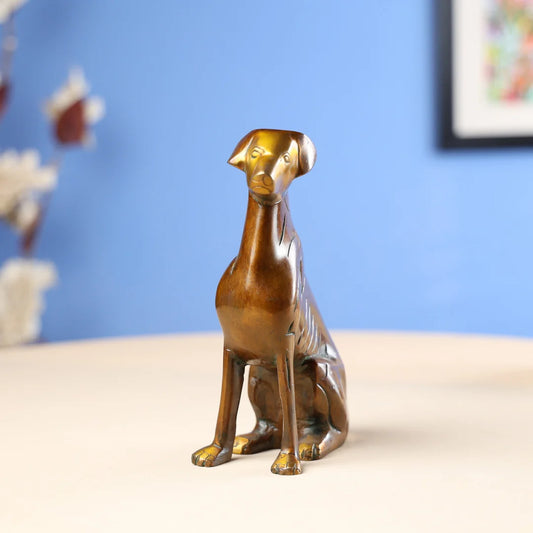 Brass Antique Brown Dog