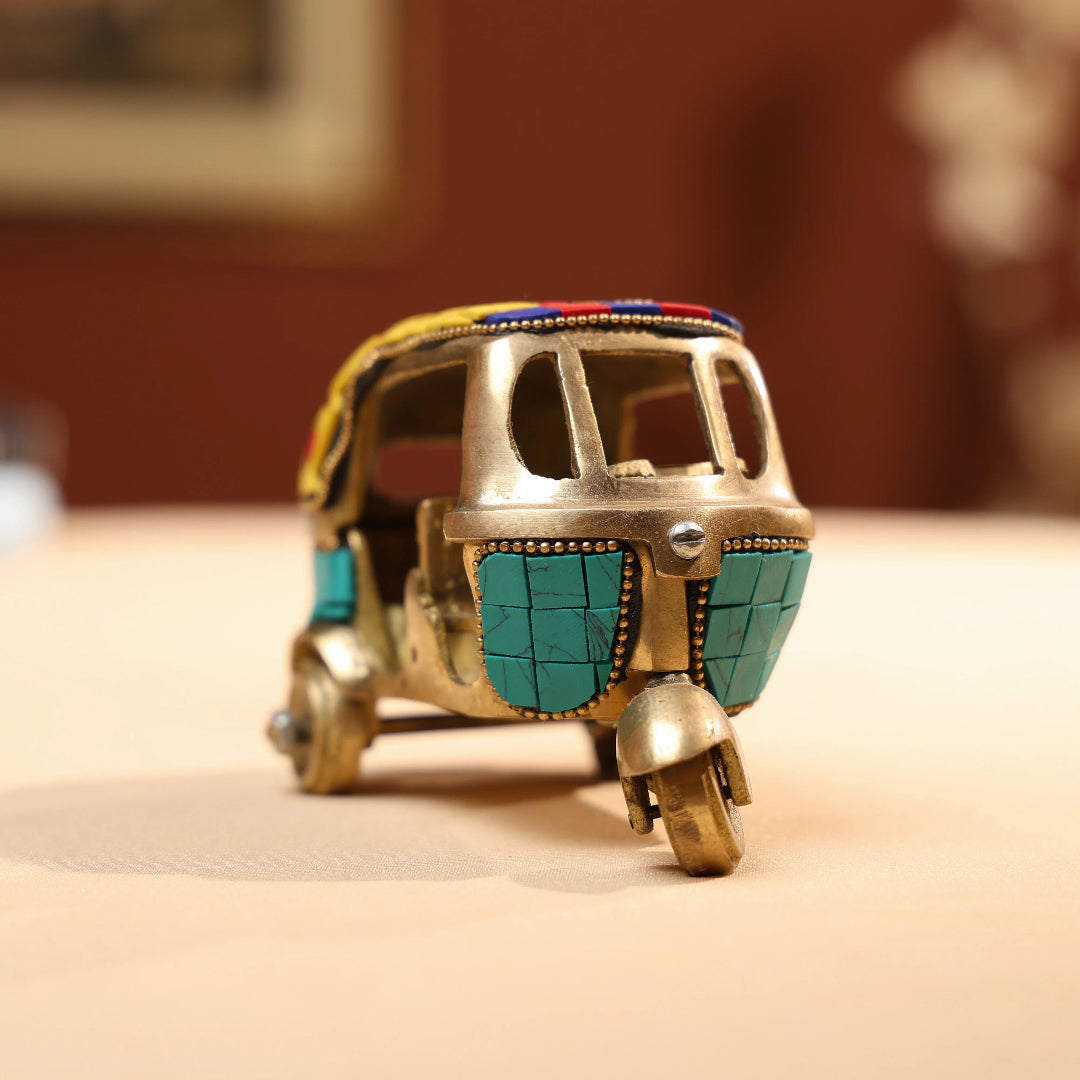 Brass_Auto_Rickshaw_with_Stonework_3