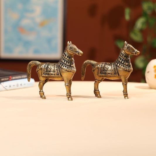 Brass Black Antique Horse 1