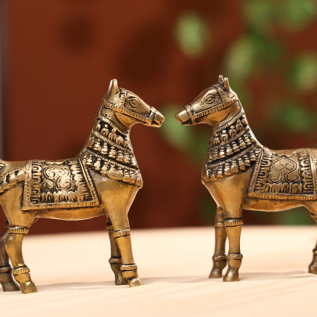 Brass Black Antique Horse 3