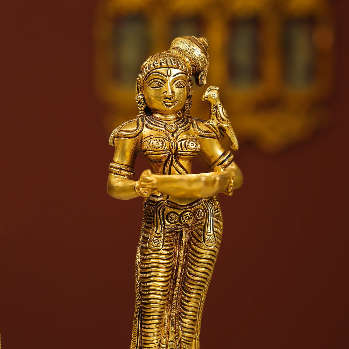 Devi Meenakshi Brass Statue