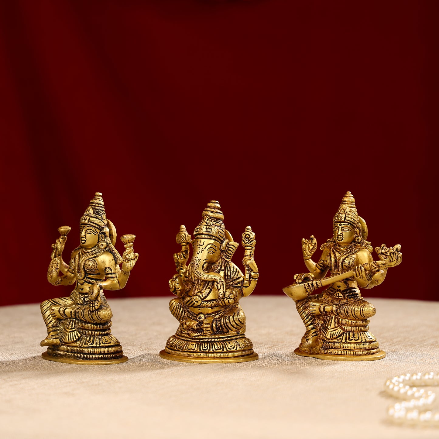 Brass_Laxmi_Ganesh_Saraswati_Statue_Set_of_3_2
