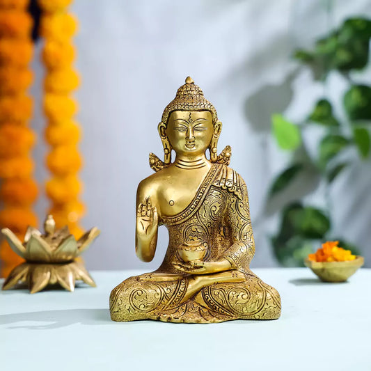 Brass Lord Buddha in Vitarka Mudra 1