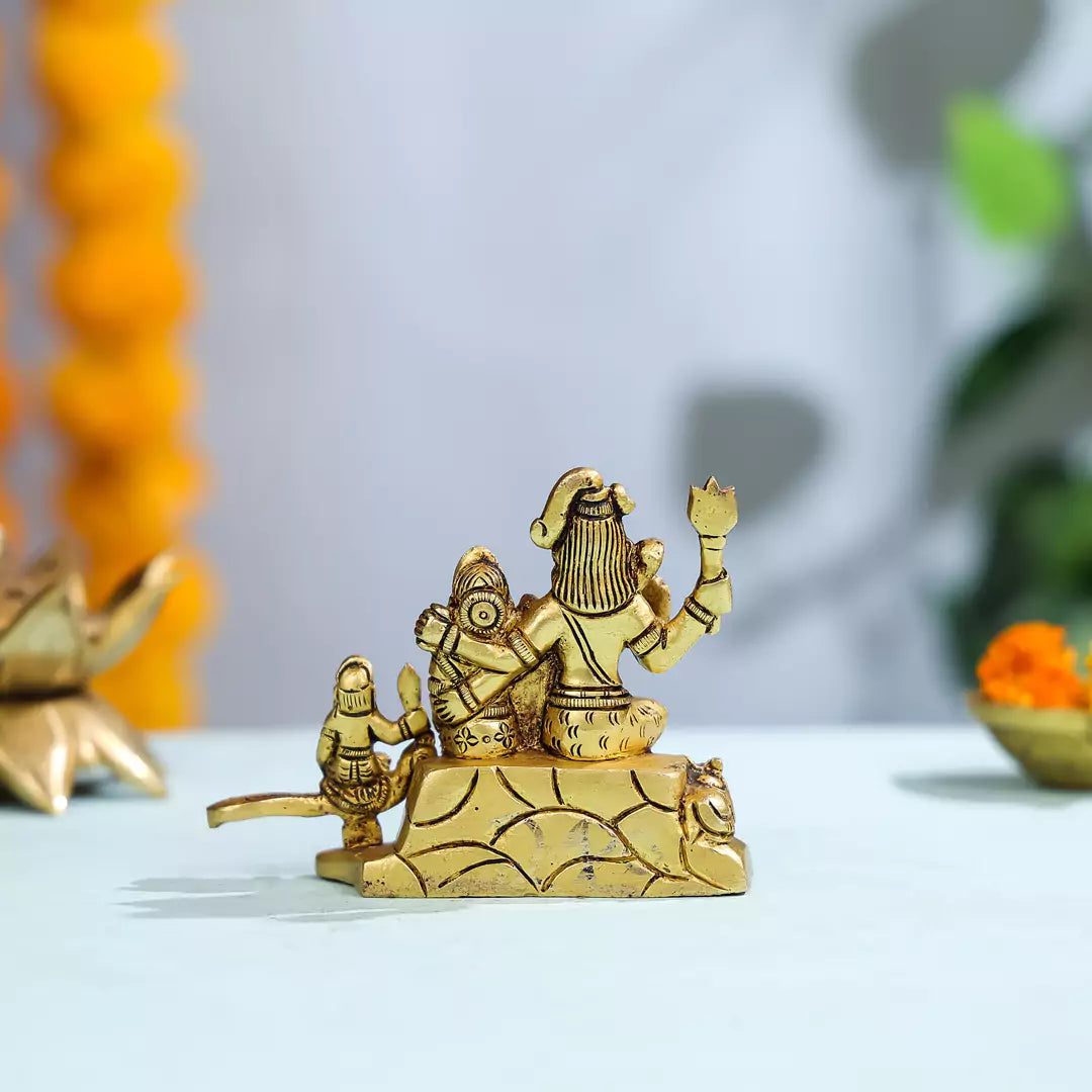 Brass Lord Shiva Family - Xsmall 3