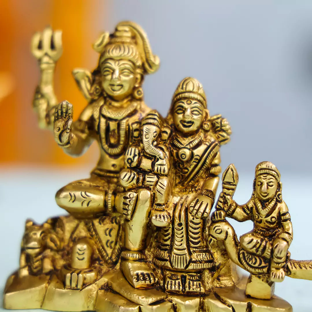 Brass Lord Shiva Family - Xsmall 5