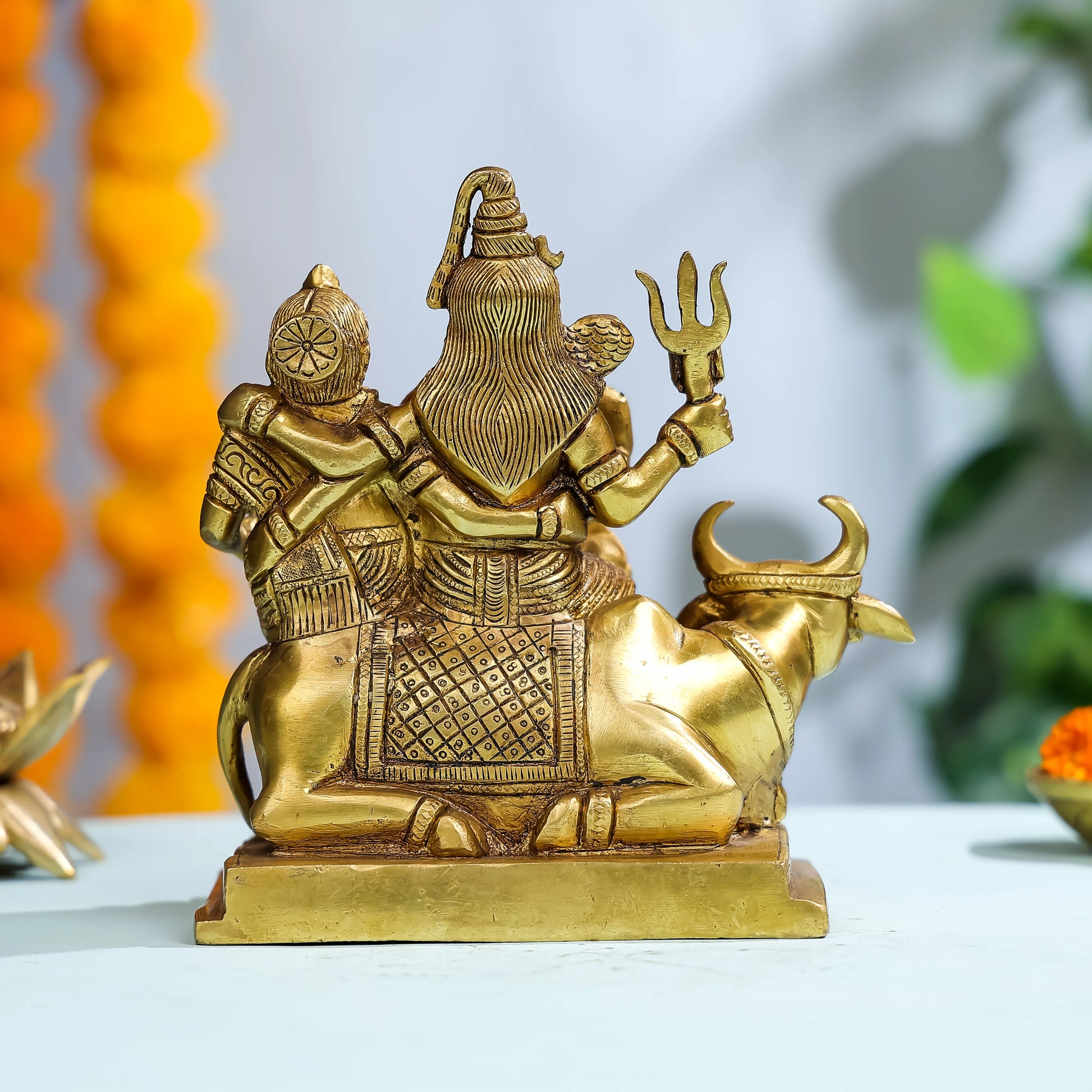 Brass Lord Shiva Family with Nandi 2