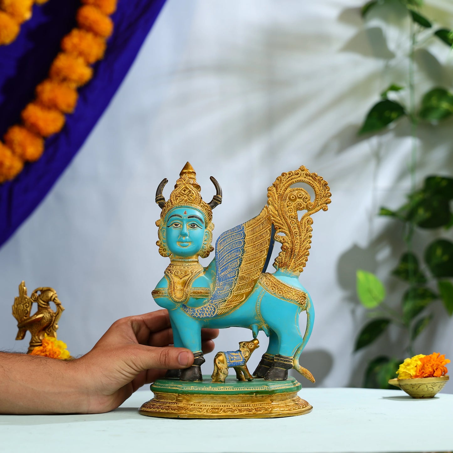 Brass_Mata_Kamdhenu_Cow_With_Calf_Statue_6