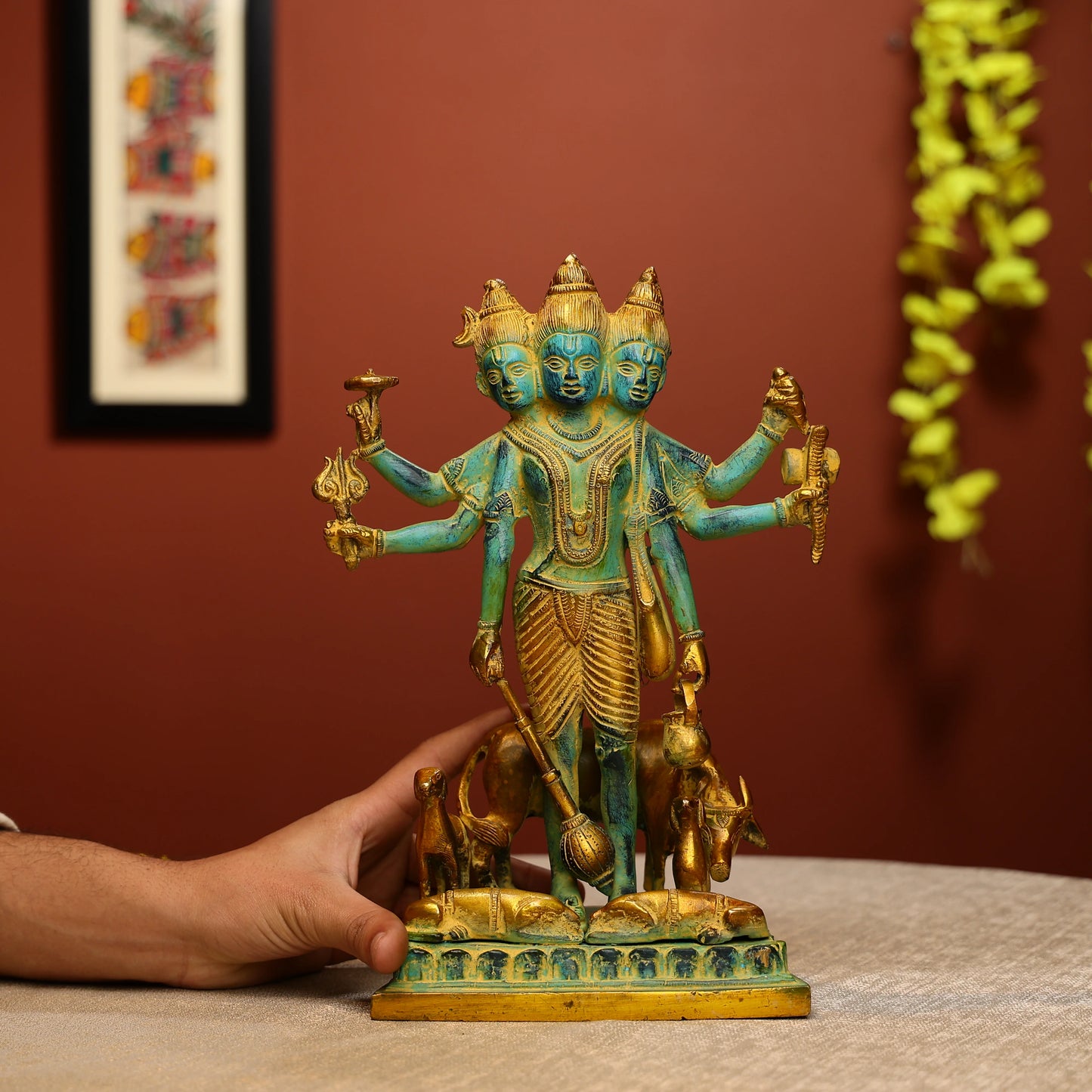 Brass Lord Dattatreya Idol