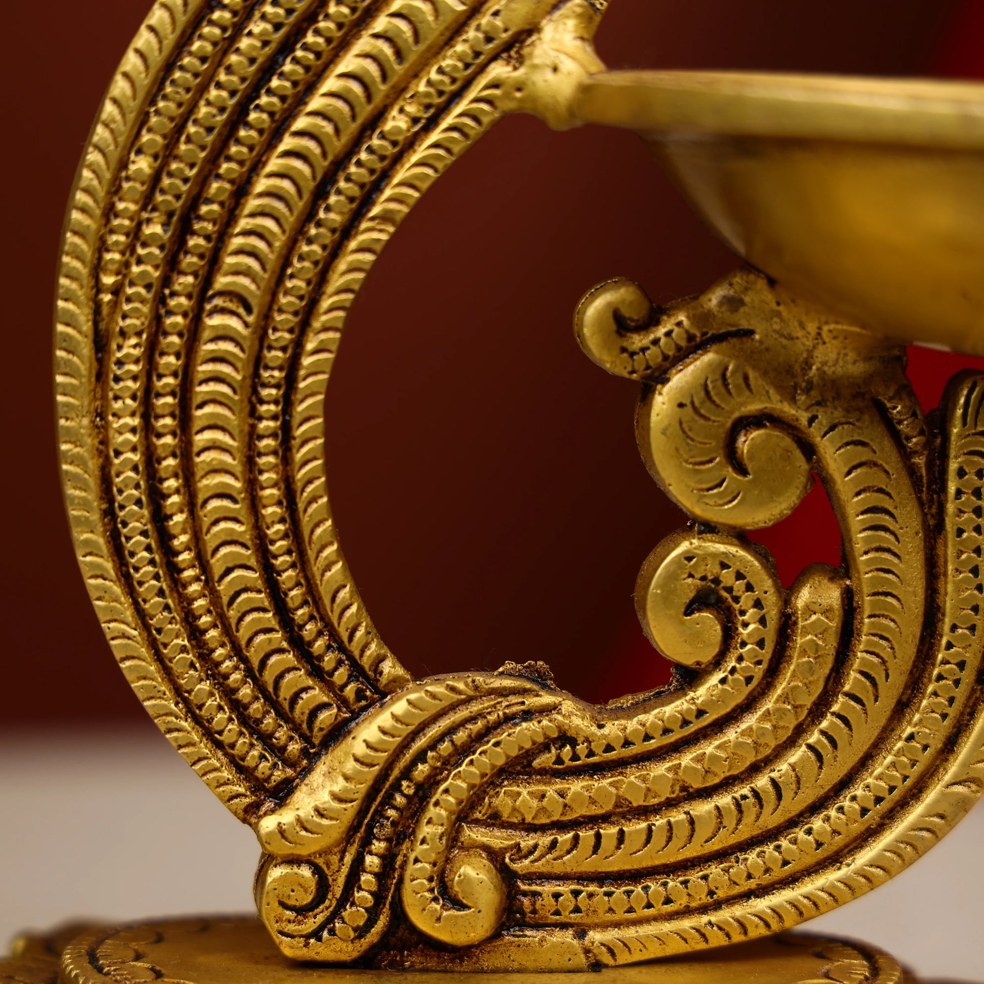 Brass Diya With ganesha And Laxmi Idols
