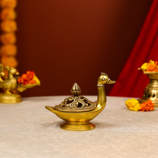 Brass Duck-Shaped Dhoop Dani